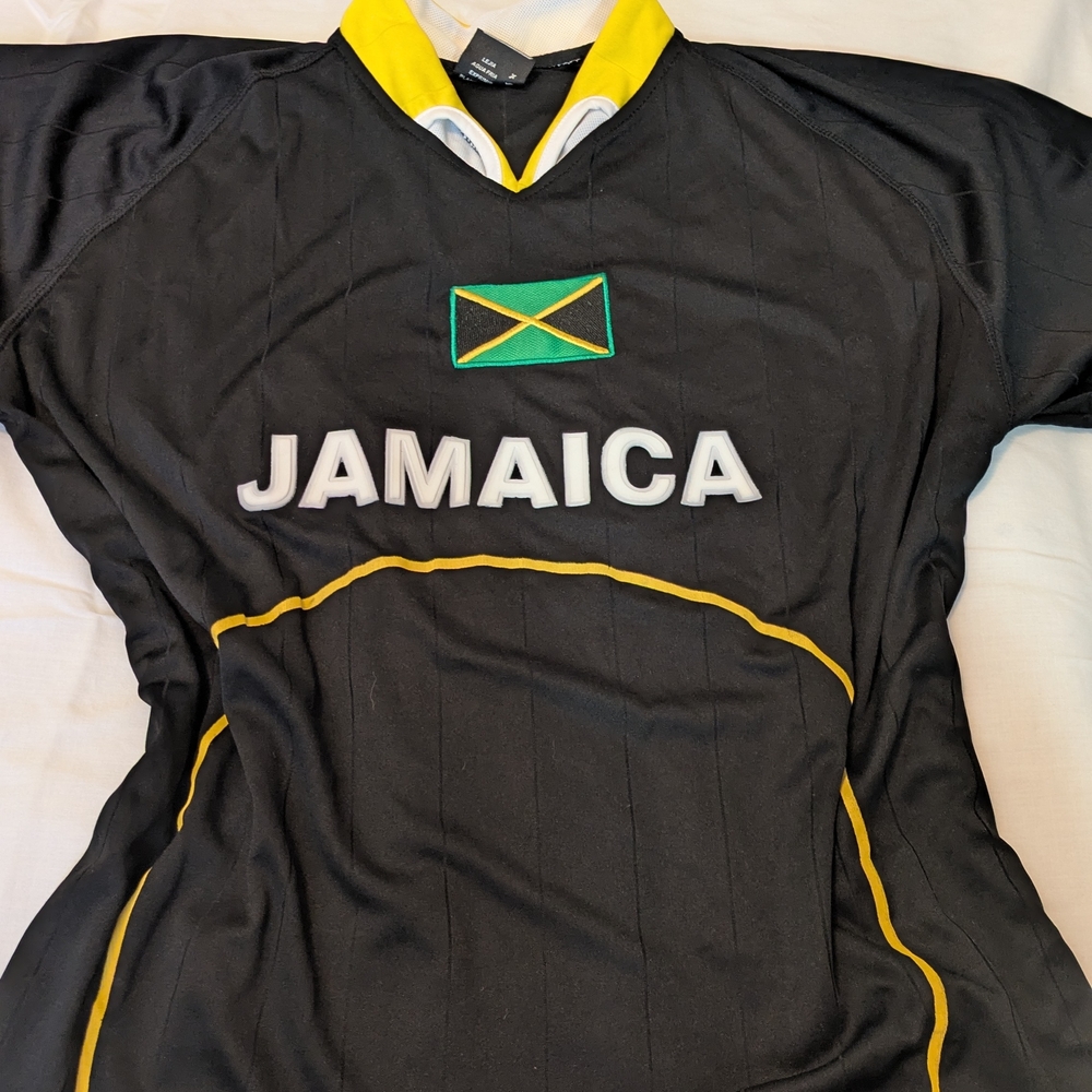 Jamaica Black Jersey with Yellow Accents